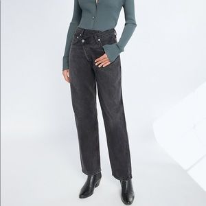 AGOLDE CRISS CROSS JEANS (BLACK)